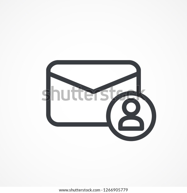 Mail User Icon Personal Mail Icon Stock Vector (Royalty Free