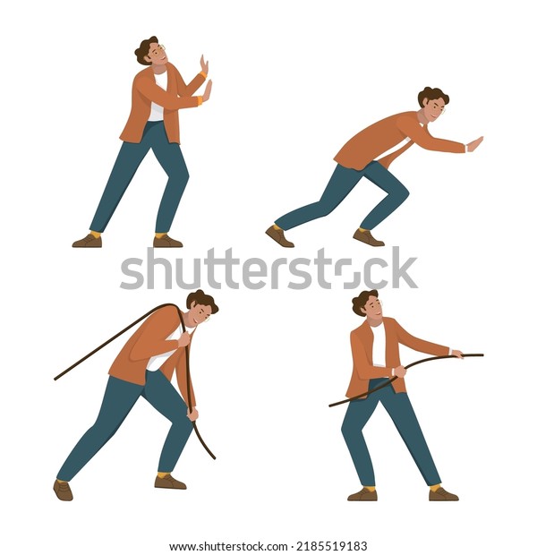 283 String Man Pushing Images, Stock Photos & Vectors Shutterstock