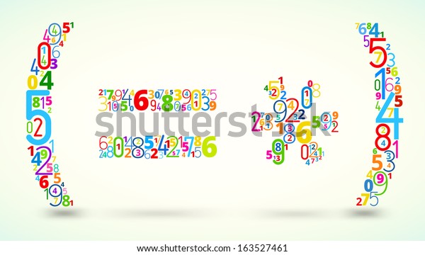 Math Operations Punctuation Marks Rainbow Colored Stock Vector (Royalty ...