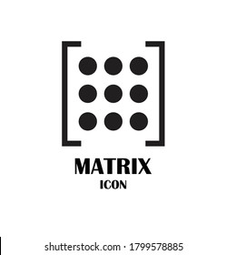Matrix Mathematics Icon Vector Illustration Stock Vector (Royalty Free ...