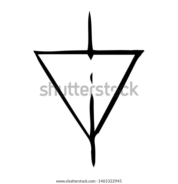 Mechanical Drawing Triangle Center Simple Isolated Stock Vector (Royalty Free) 1465322945