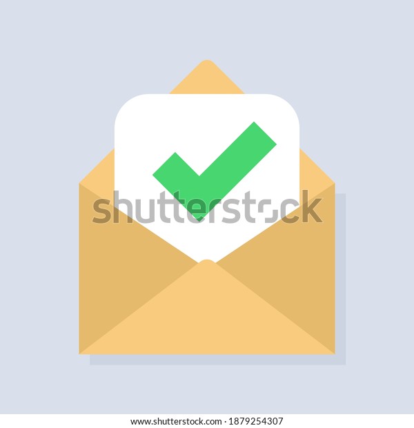 Message Check Mark  Design Background Stock Vector (Royalty Free