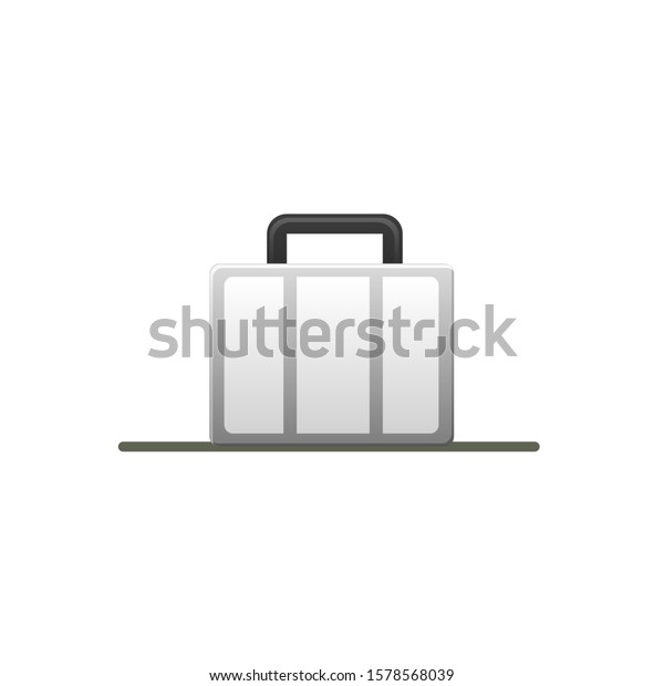 Metal Briefcase Vector Isolated Design Briefcase Stock Vector (Royalty