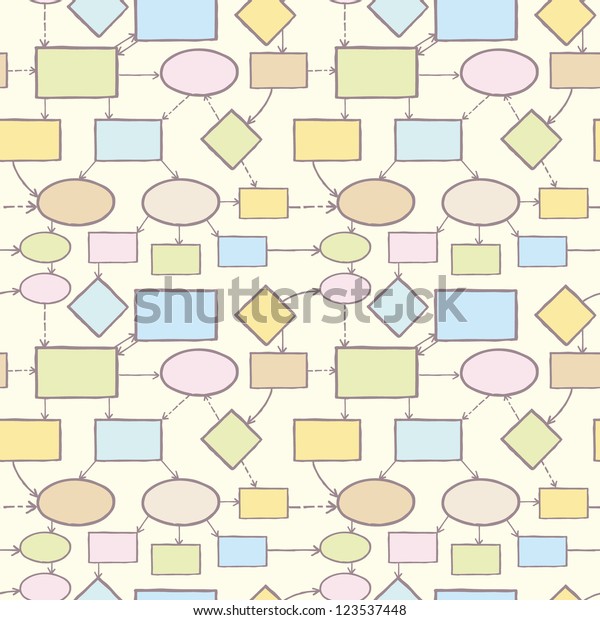 Mind Map Vector Seamless Pattern Background Stock Vector (Royalty Free ...