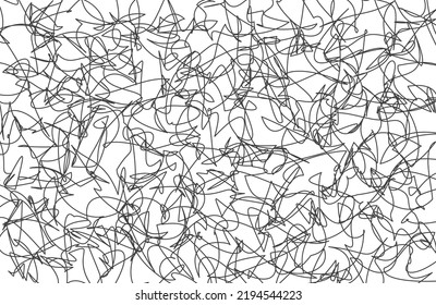 Minimalist Abstract Artwork Black Pencil Scribbles Stock Vector