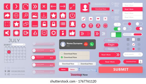 Modern Flat Design Ui Ux Kit Stock Vector (Royalty Free) 1767761120 ...