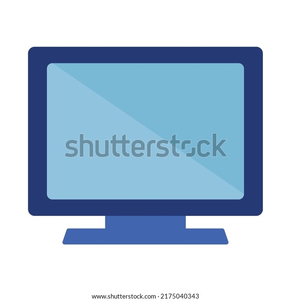 Monitor Computer On White Background Stock Vector (Royalty Free