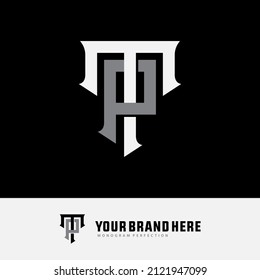 Monogram Logo Initial Letters P T Stock Vector (Royalty Free ...