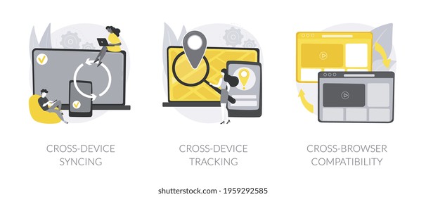 Multidevice Compatibility Abstract Concept Vector Illustrations Stock ...