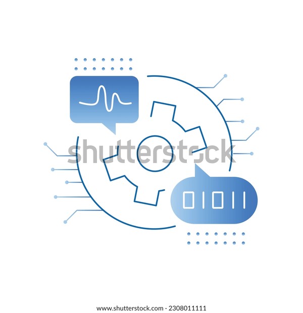 Natural Language Processing Icon Visual Representation Stock Vector ...