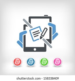 Notepad Web Communication Stock Vector (Royalty Free) 158338409 ...