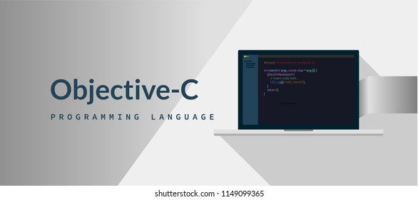 Objective-c Programming Language Script Code On Stock Vector (Royalty ...