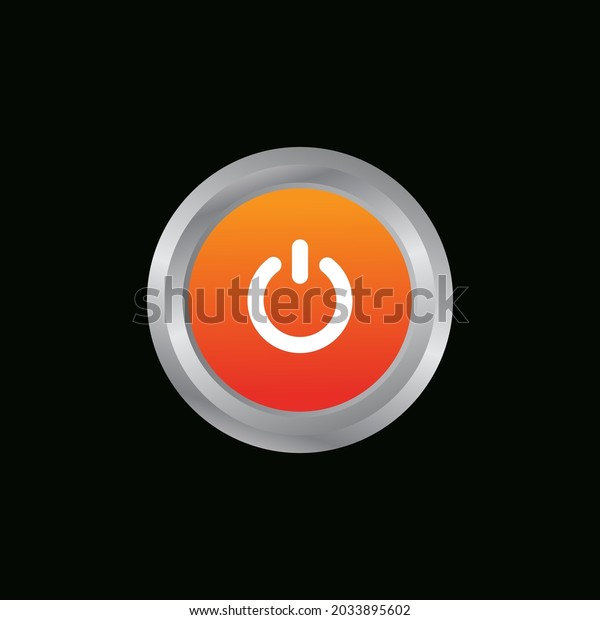 On Off Button Icon Vector Logo Stock Vector (Royalty Free) 2033895602 ...