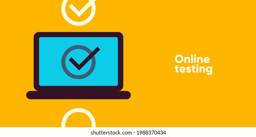 Online Testing Simple Vector Flat Illustration Stock Vector (Royalty ...