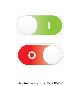 On Off Green Toggle Switch Slider Stock Vector (Royalty Free ...