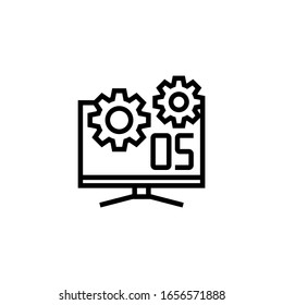 Operating System Vector Icon Linear Outline Stock Vector (Royalty Free ...