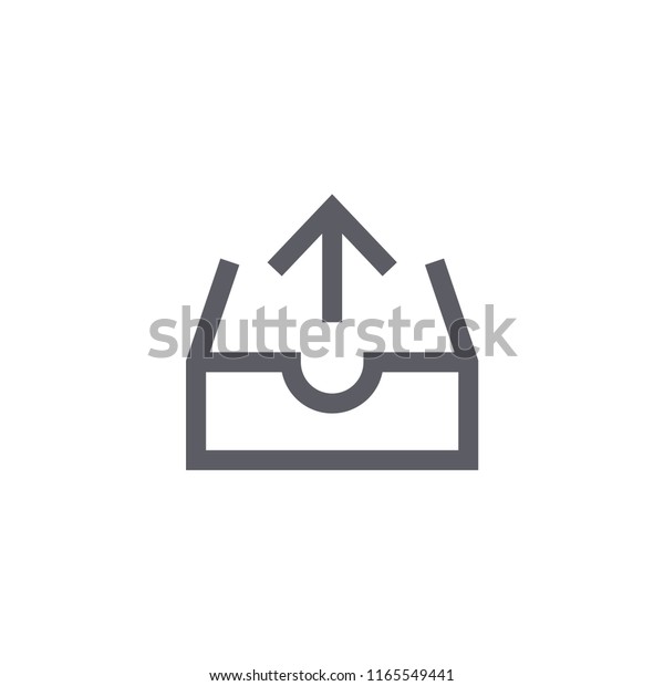 Outbox Folder Modern Simple Outline Vector Stock Vector (Royalty Free ...