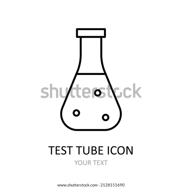 Outline Drawing Test Tube Vector Drawing Stock Vector (Royalty Free