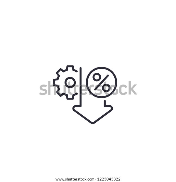 Percent Down Icon Line Style Stock Vector (Royalty Free) 1223043322 ...