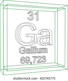 Periodic Table Elements Gallium Stock Vector (Royalty Free) 425745775 ...