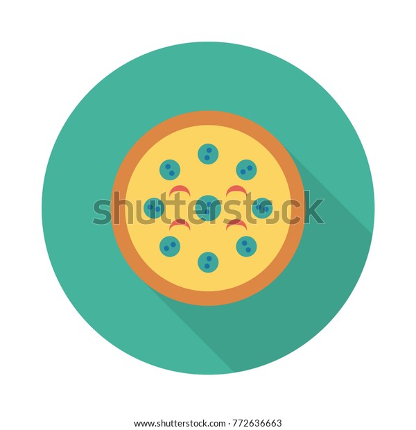 Pizza Circle Flat Stock Vector (Royalty Free) 772636663 Shutterstock