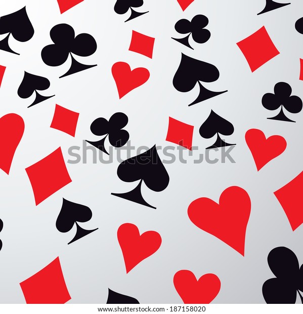 Playing Cards Elements Background Stock Vector (Royalty Free) 187158020