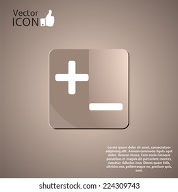 Plus Minus Button Made Vector Stock Vector (Royalty Free) 224309743 ...