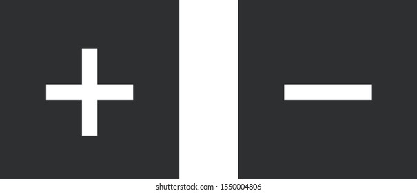 Plus Minus Down Vector Icon: vector de stock (libre de regalías ...