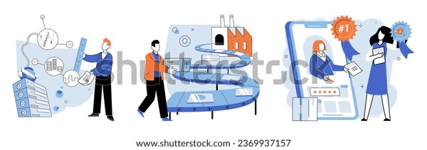 Product Service Model Vector Illustration Performance Stock Vector ...