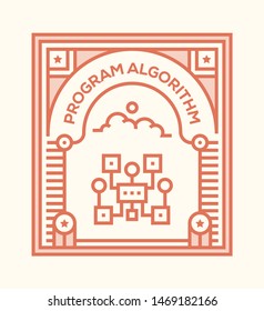 Program Algorithm Illustration Icon Concept Stock Vector (Royalty Free ...