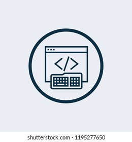 Programming Icon Web Development Icon Stock Vector (Royalty Free ...