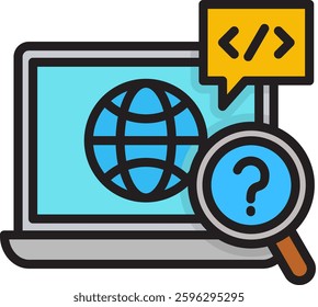 Programming Language Icon Lineal Color Vector Stock Vector (Royalty ...