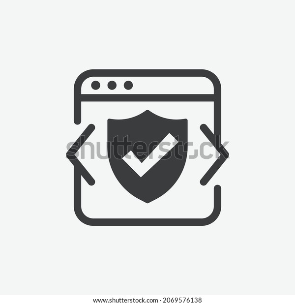 Protection Shield Security Os Window Flat Stock Vector (Royalty Free ...