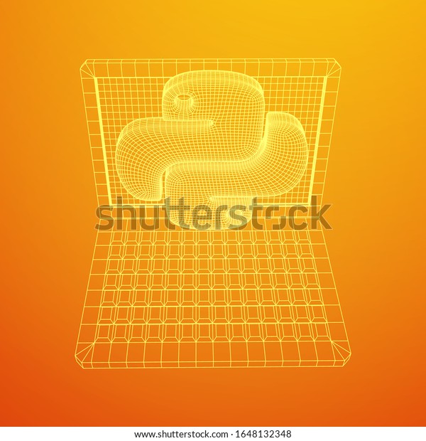 Python Code Language Sign Notebook Laptop Stock Vector (Royalty Free ...
