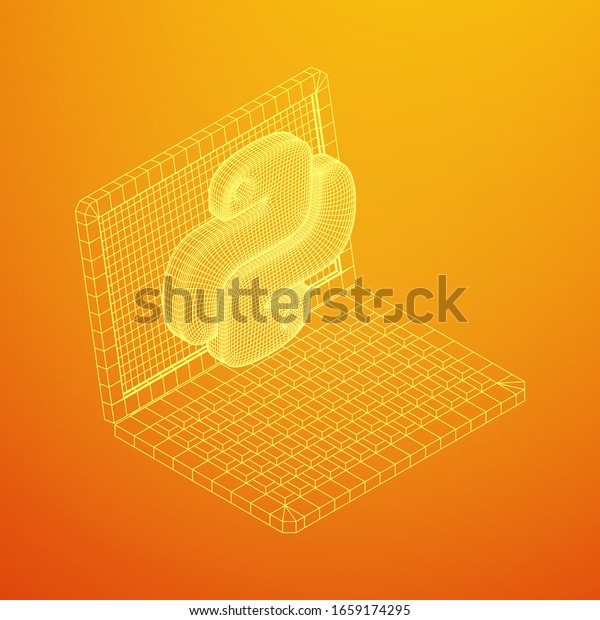 Python Code Language Sign Notebook Laptop Stock Vector (Royalty Free ...
