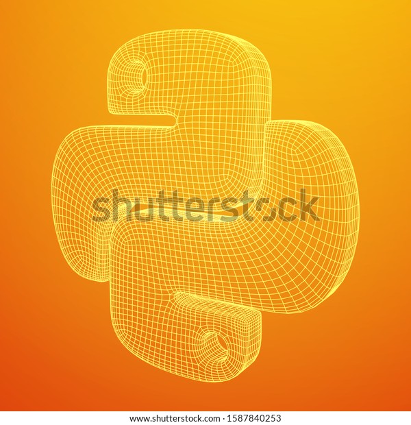 Python Code Language Sign Programming Coding Stock Vector (Royalty Free ...
