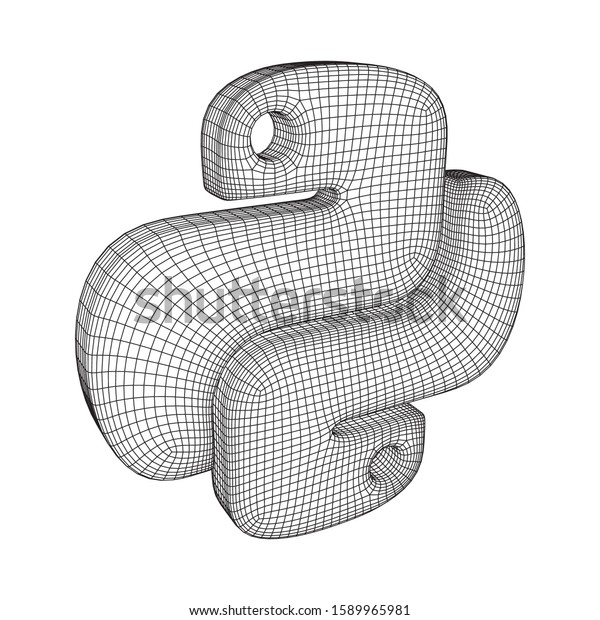 Python Code Language Sign Programming Coding Stock Vector (Royalty Free ...