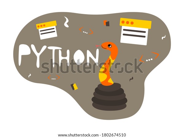 Python Code Language Sign Programming Coding Stock Vector (Royalty Free ...