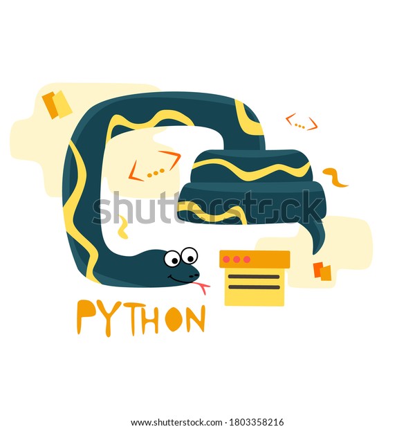 Python Code Language Sign Programming Coding Stock Vector (Royalty Free ...