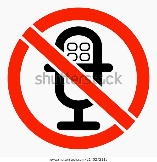 Quiet Stop Sound Not Loud No Stock Vector (Royalty Free) 2140272115