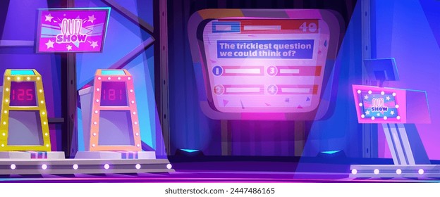 Quiz Game Show Stage Tv Contest Stock Vector (Royalty Free) 2445586823 ...