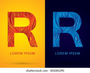 R Font Text Designed Using Line Stock Vector (Royalty Free) 301005290 ...