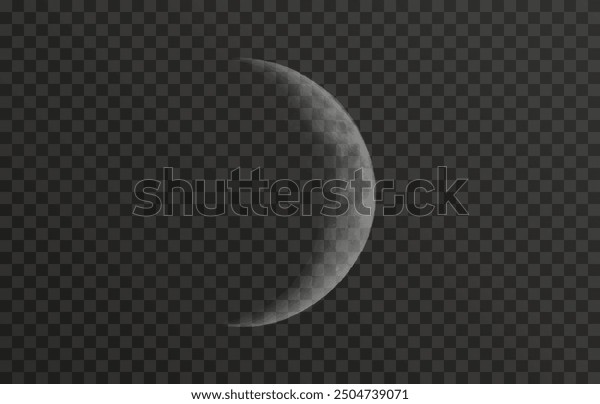Realistic Vector Moon On Isolated Transparent Stock Vector (Royalty ...