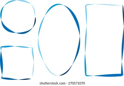 Rectangle Oval Circle Square Frame Stock Vector (Royalty Free ...