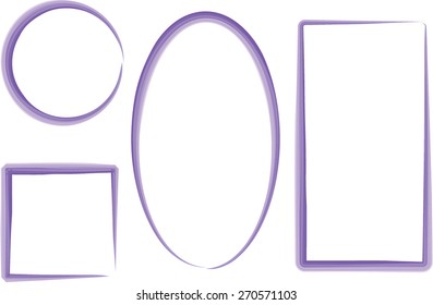 Rectangle Oval Circle Square Frame Stock Vector (Royalty Free ...