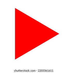 Red Play Button Icon Red Triangle Stock Vector (Royalty Free ...