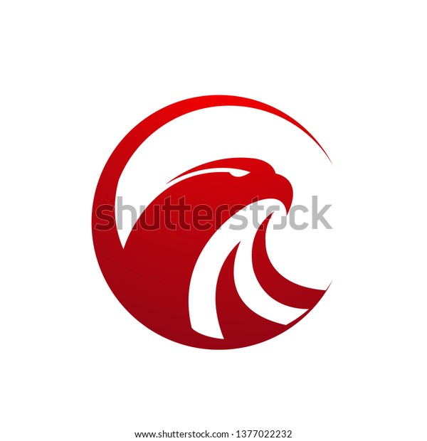Red Wave Eagle Circle Concept Stock Vector (Royalty Free) 1377022232 ...