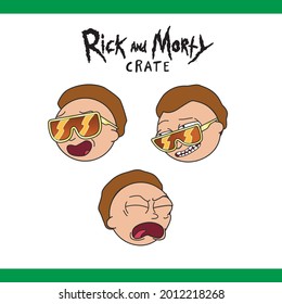 Rick and Morty cartoon character Stock Vector