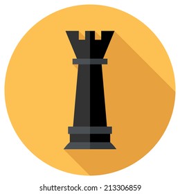 rook chess color icon vector illustration, Stock vector