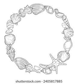 1,318 Sea Shell Wreath Stock Vectors and Vector Art